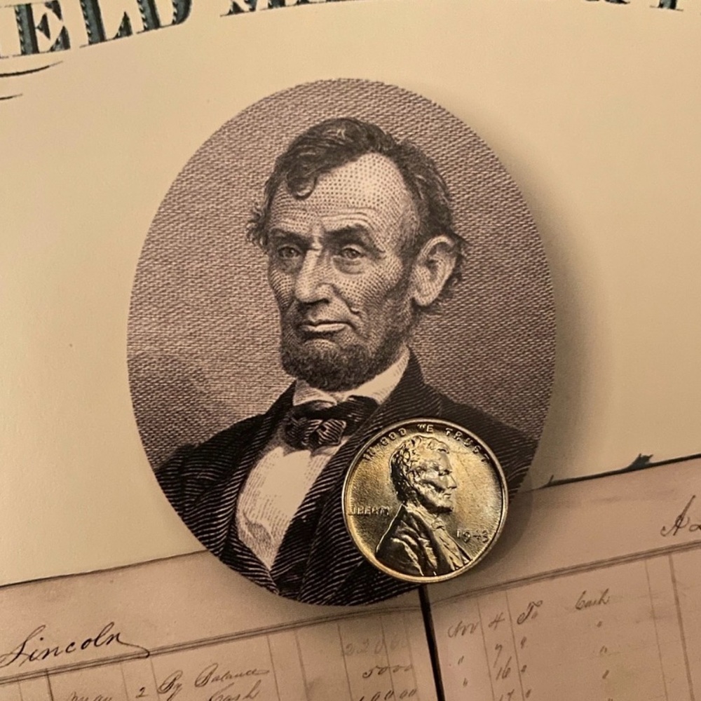1943 Abraham Lincoln Head Steel Penny